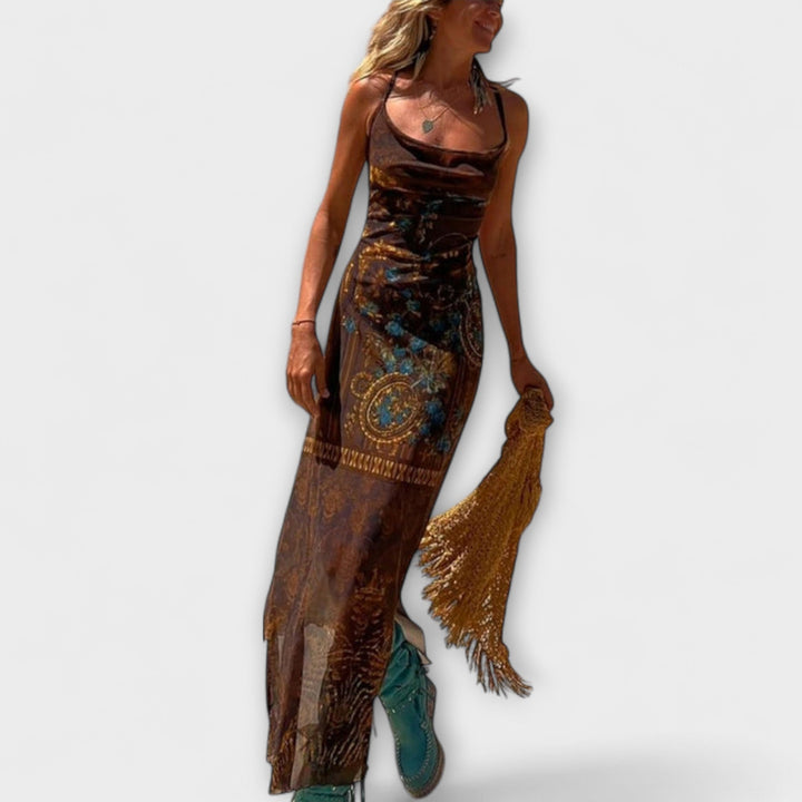 Frais - Robe Midi Unique avec Col