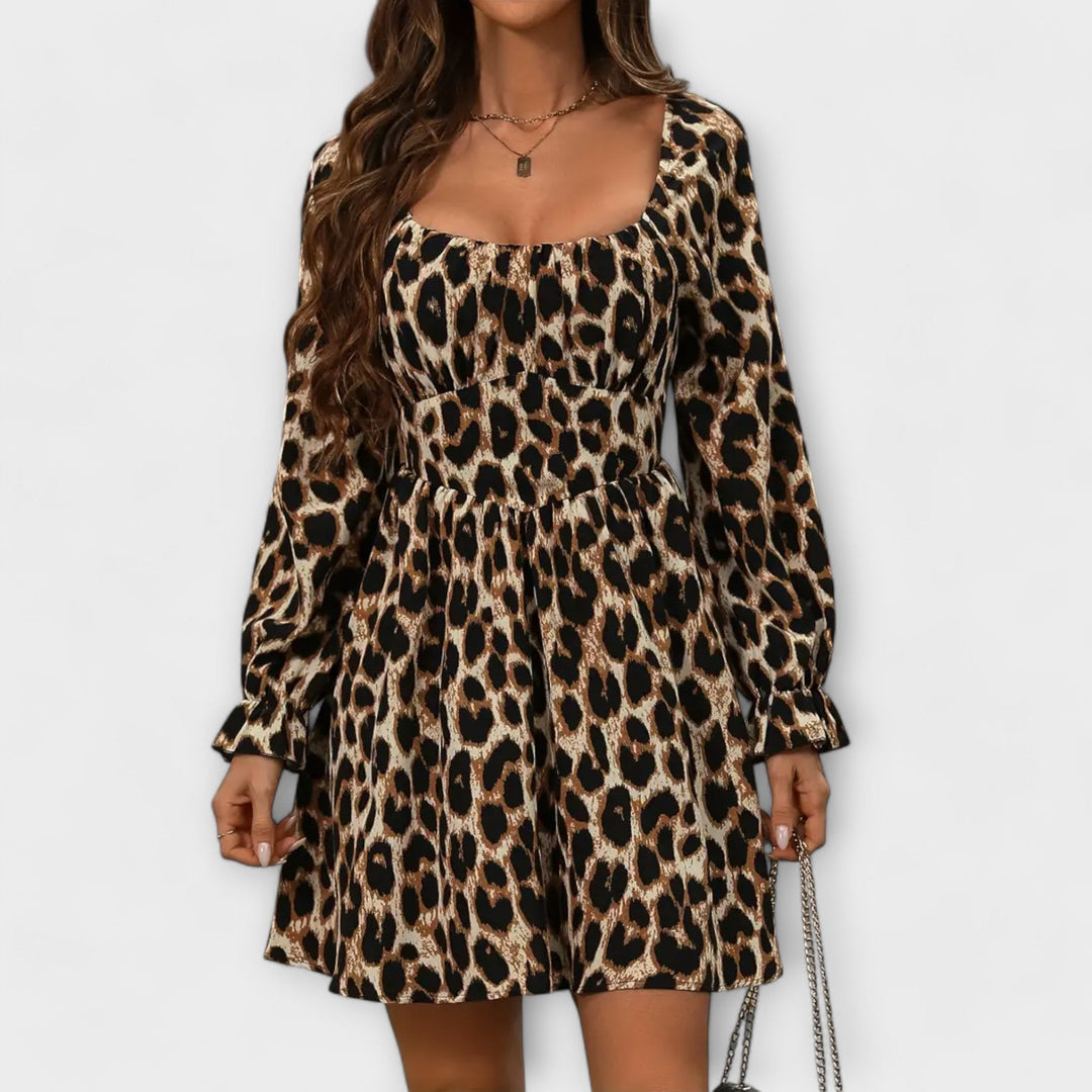 Robe envoûtante avec imprimé léopard