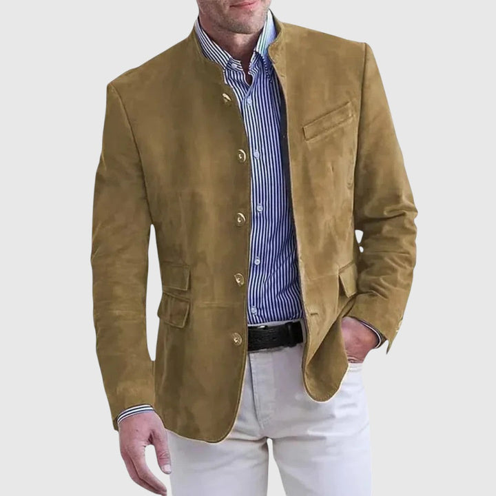 Ondřej - Veste en Daim Clair de Style Sophistiqué