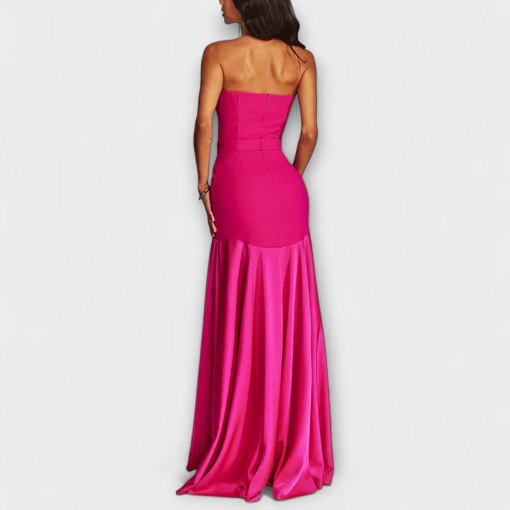Vada - Robe maxi avec épaules dénudées et décolleté en V