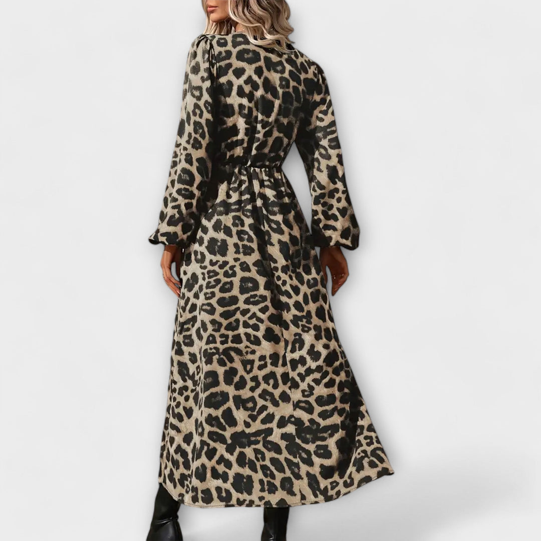Natalie - Robe stylée avec imprimé léopard