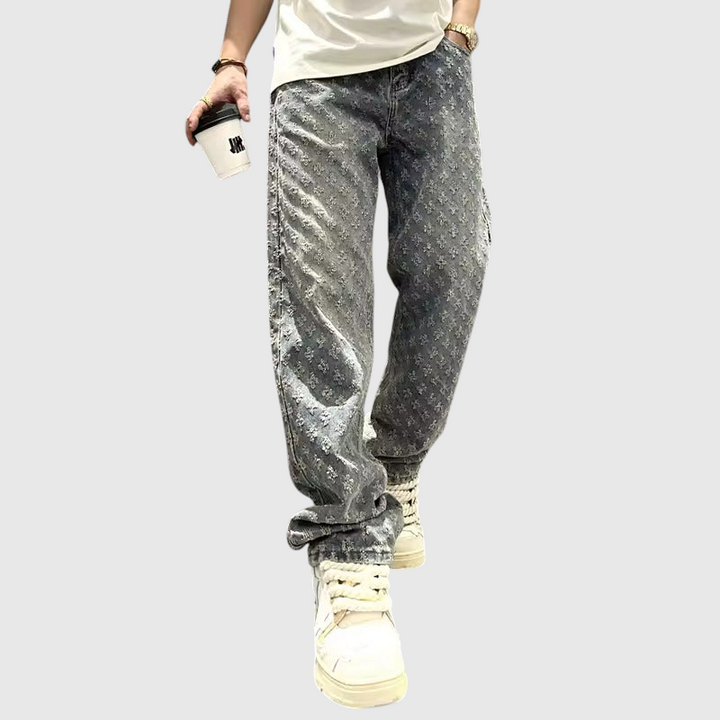 Pantalons en denim Jacquard