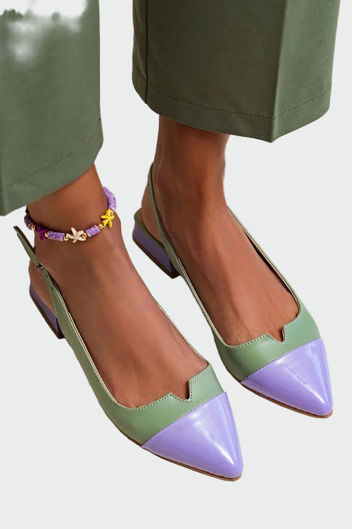 Karolína Élégantes Ballerines Pointues avec Sangle Arrière
