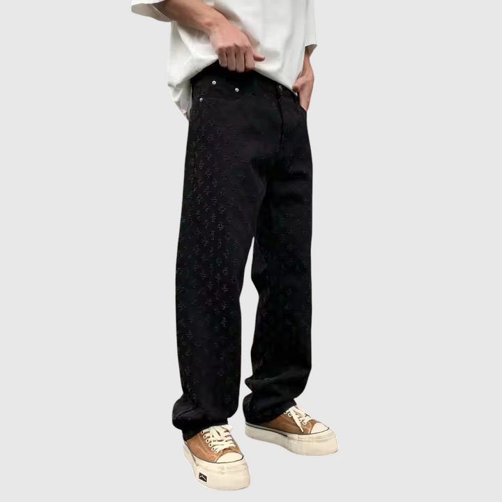 Pantalons en denim Jacquard