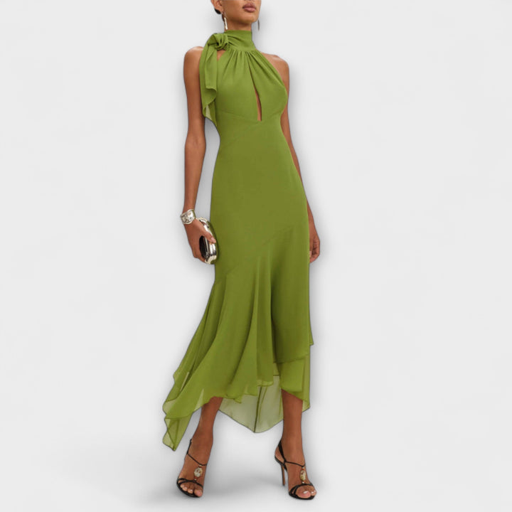 Elodie - Robe maxi asymétrique élégante
