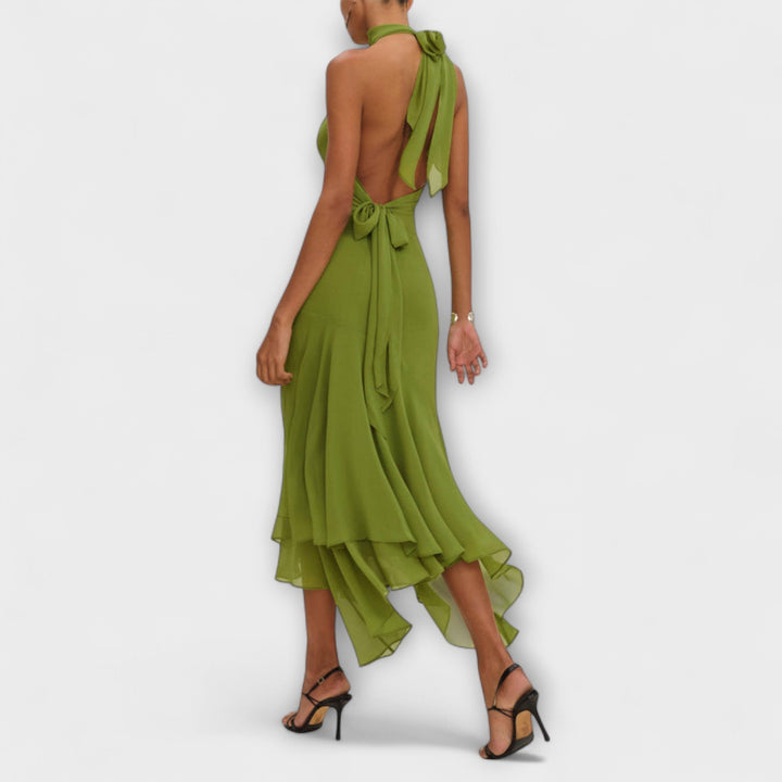 Elodie - Robe maxi asymétrique élégante