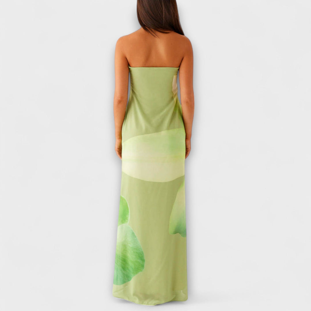 Zephyra - Robe Maxi Stylée avec Épaules Dégagées