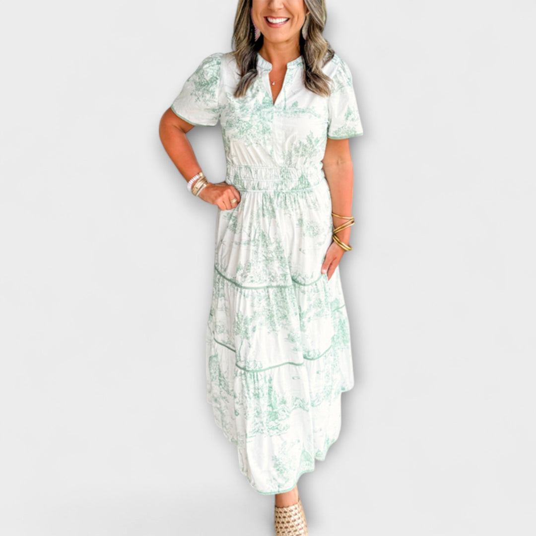 Eliza - Robe maxi à imprimé classique