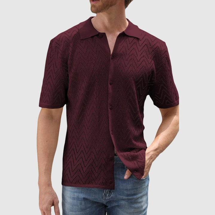Libuše – Chemise en tricot avec un motif en zigzag