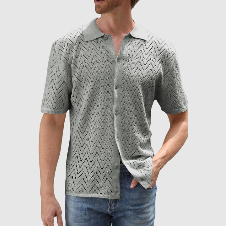 Libuše – Chemise en tricot avec un motif en zigzag