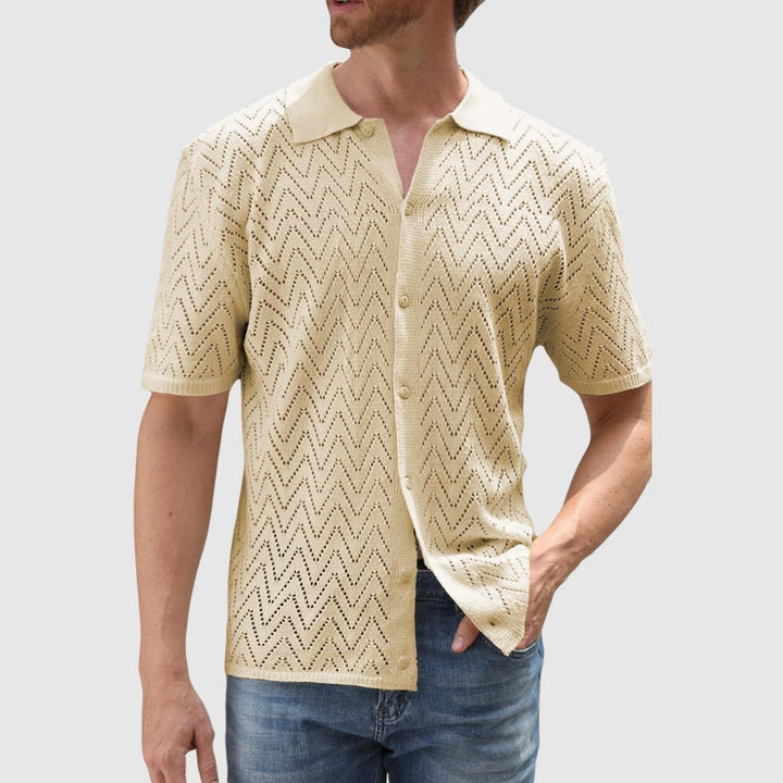 Libuše – Chemise en tricot avec un motif en zigzag