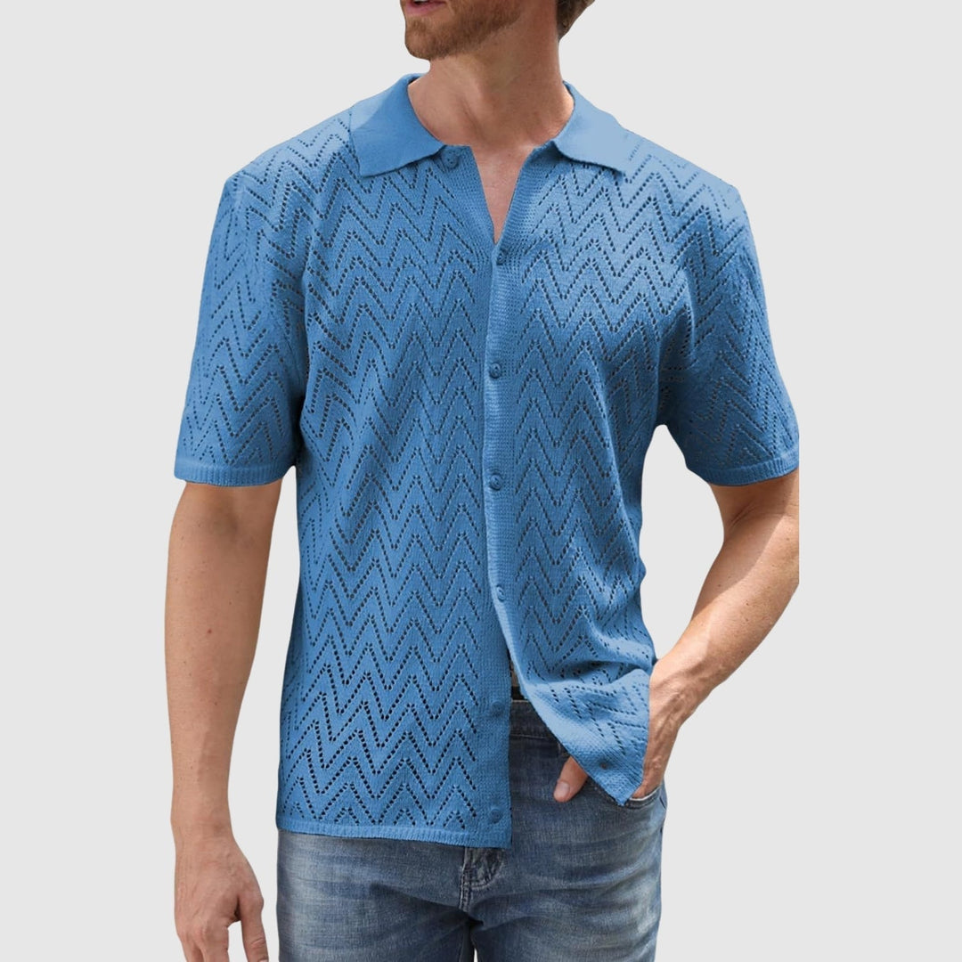 Libuše – Chemise en tricot avec un motif en zigzag