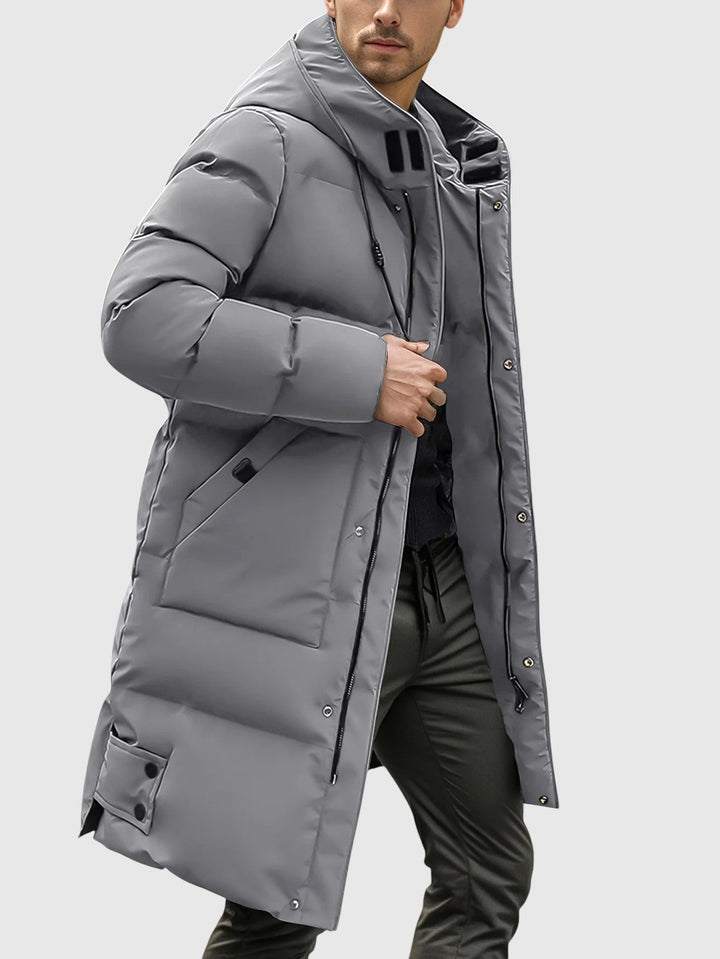 Jan – Manteau long matelassé avec capuche
