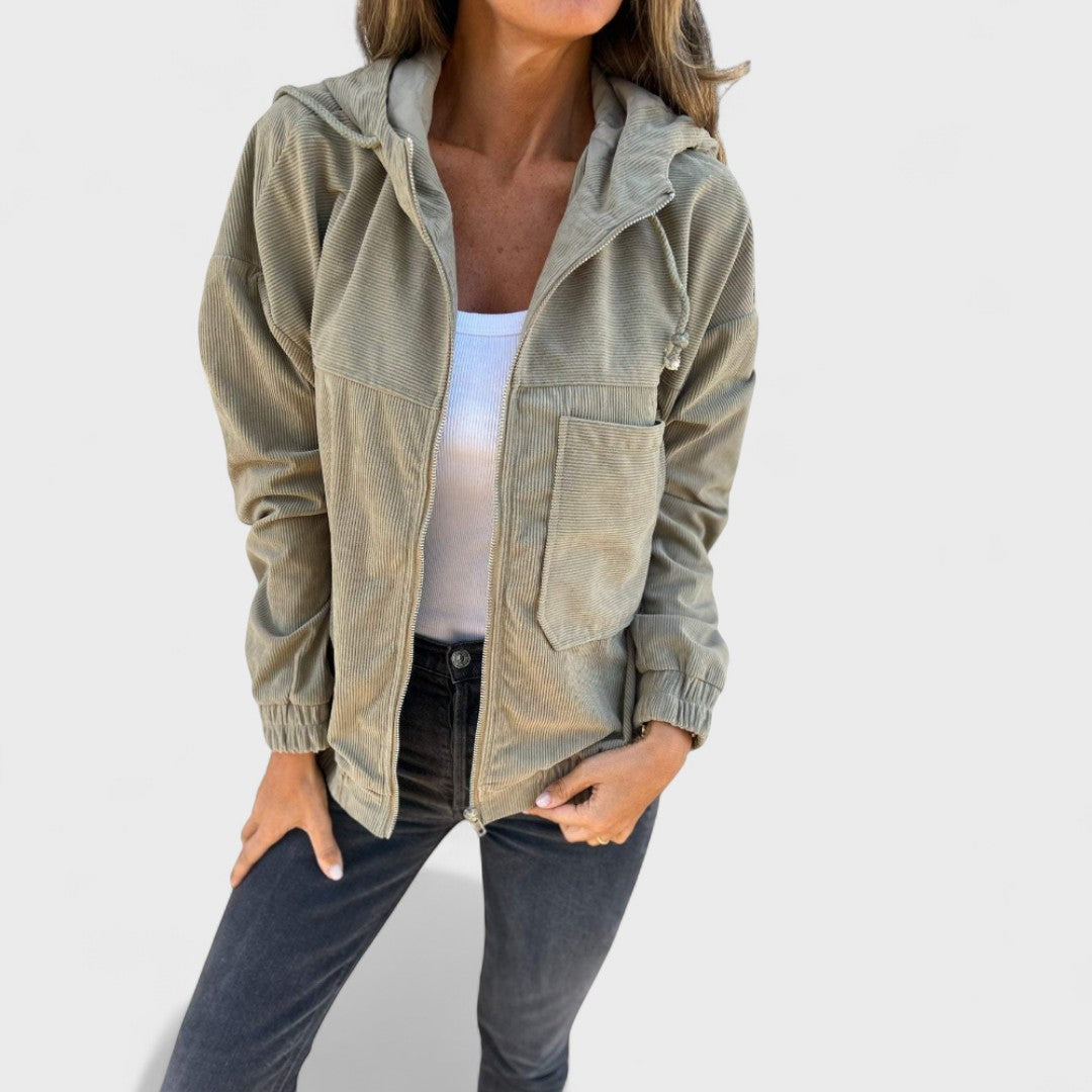 Veronika - Veste en velours avec capuche et zip
