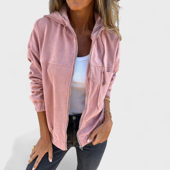 Veronika - Veste en velours avec capuche et zip