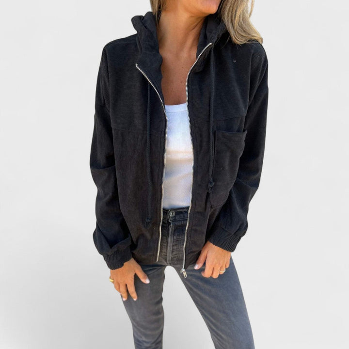 Veronika - Veste en velours avec capuche et zip