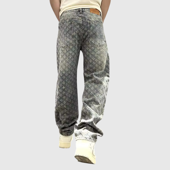 Pantalons en denim Jacquard