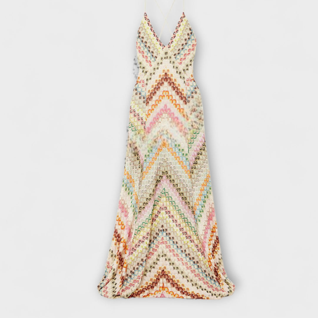 Remi - Robe maxi avec motif en chevron coloré de Missoni