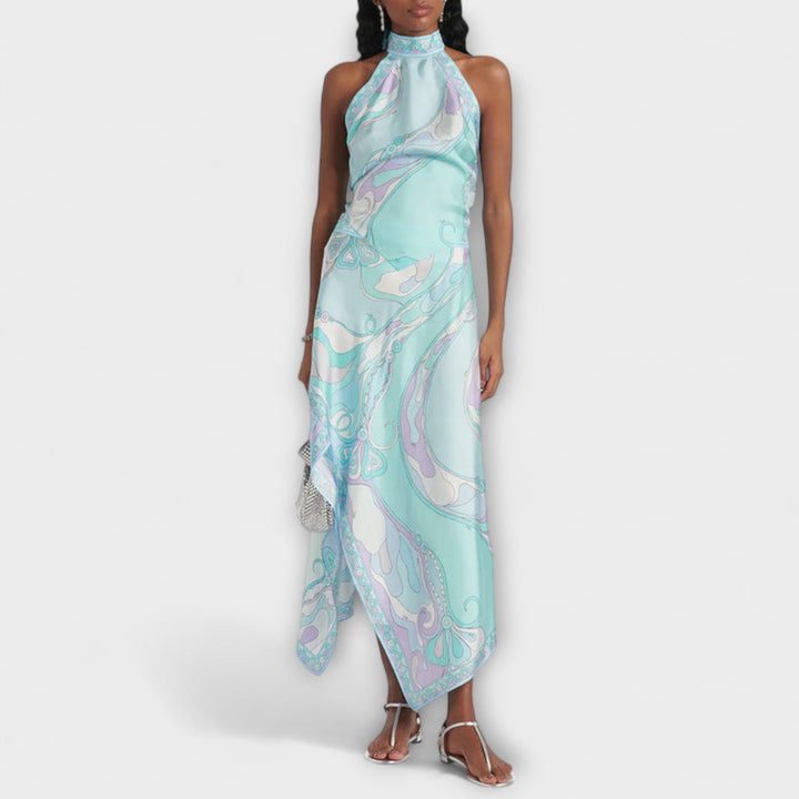 Everly - Top halter Sada et jupe midi asymétrique