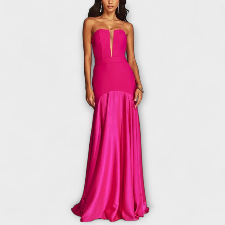 Vada - Robe maxi avec épaules dénudées et décolleté en V