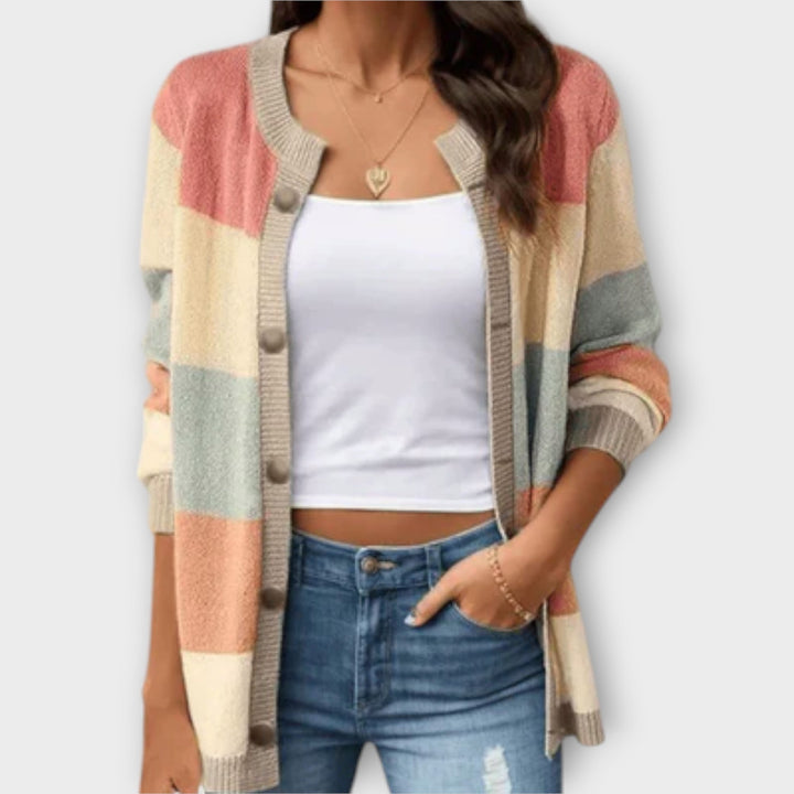 Lottenia - Veste en tricot rayée