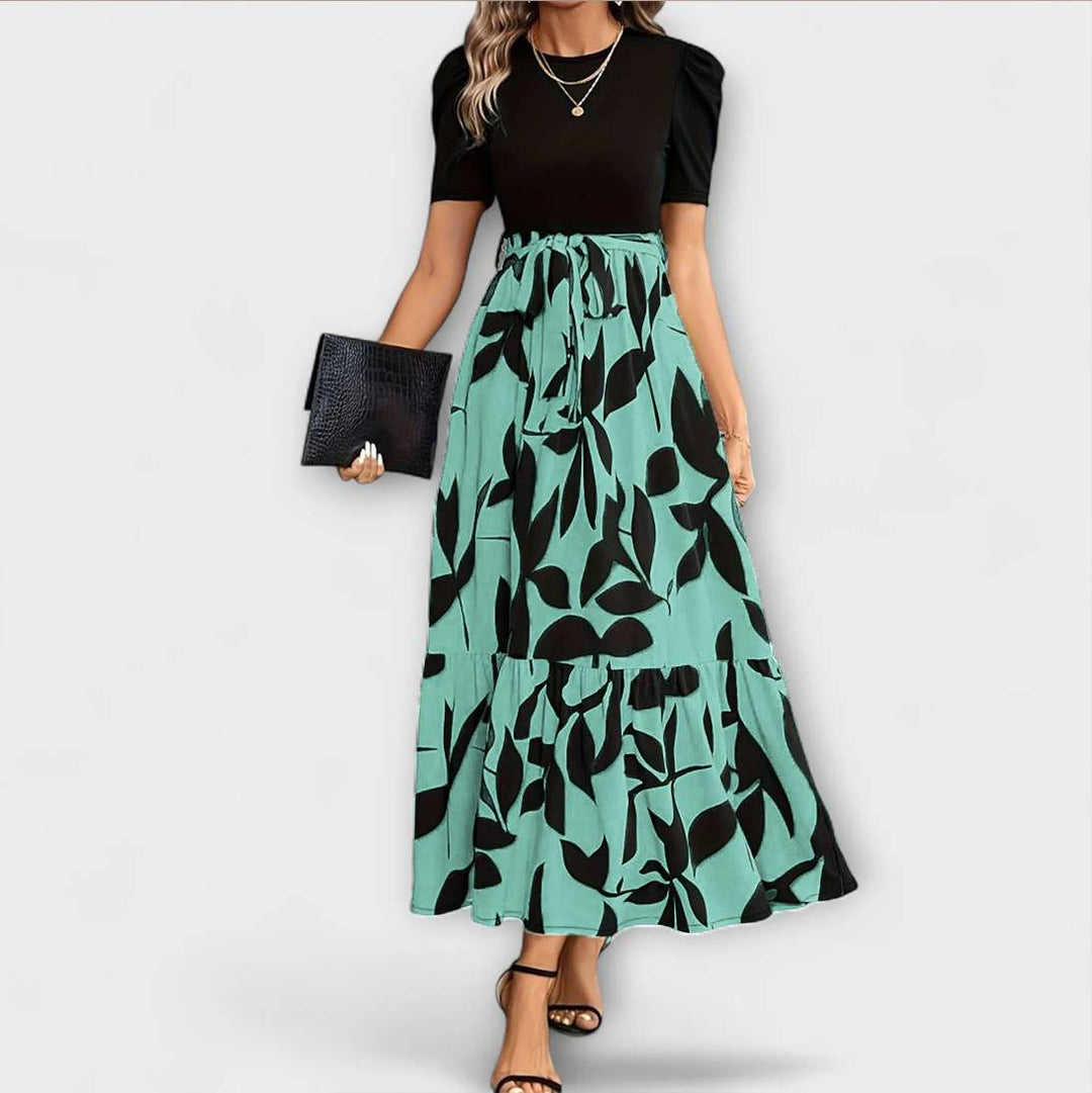 Luna - Robe d'été à motifs floraux et décolleté rond