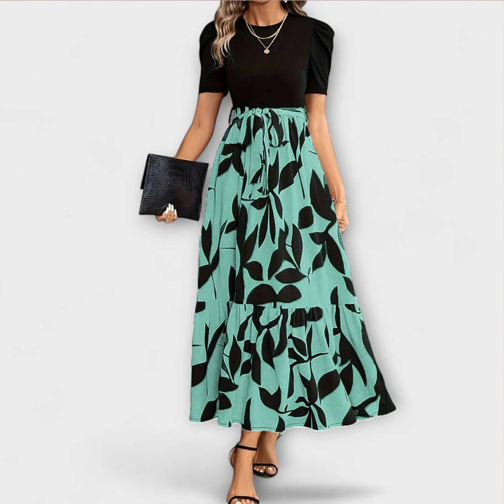 Luna - Robe d'été à motifs floraux et décolleté rond