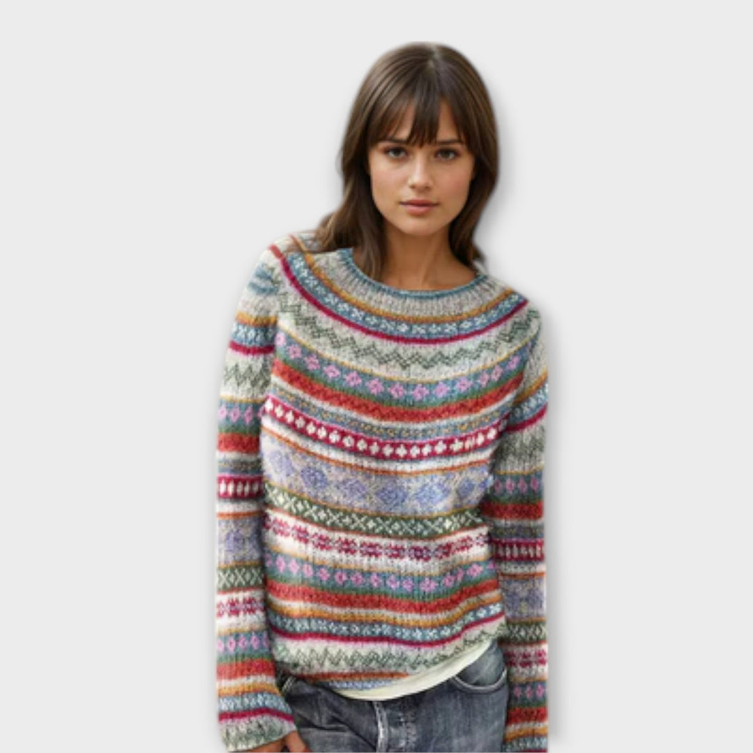 Manonin - Pull décontracté et doux à rayures