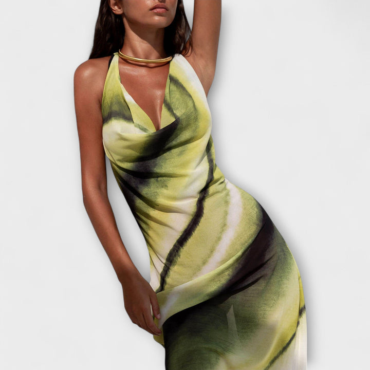 Robe maxi classique avec dégradé et tie-dye
