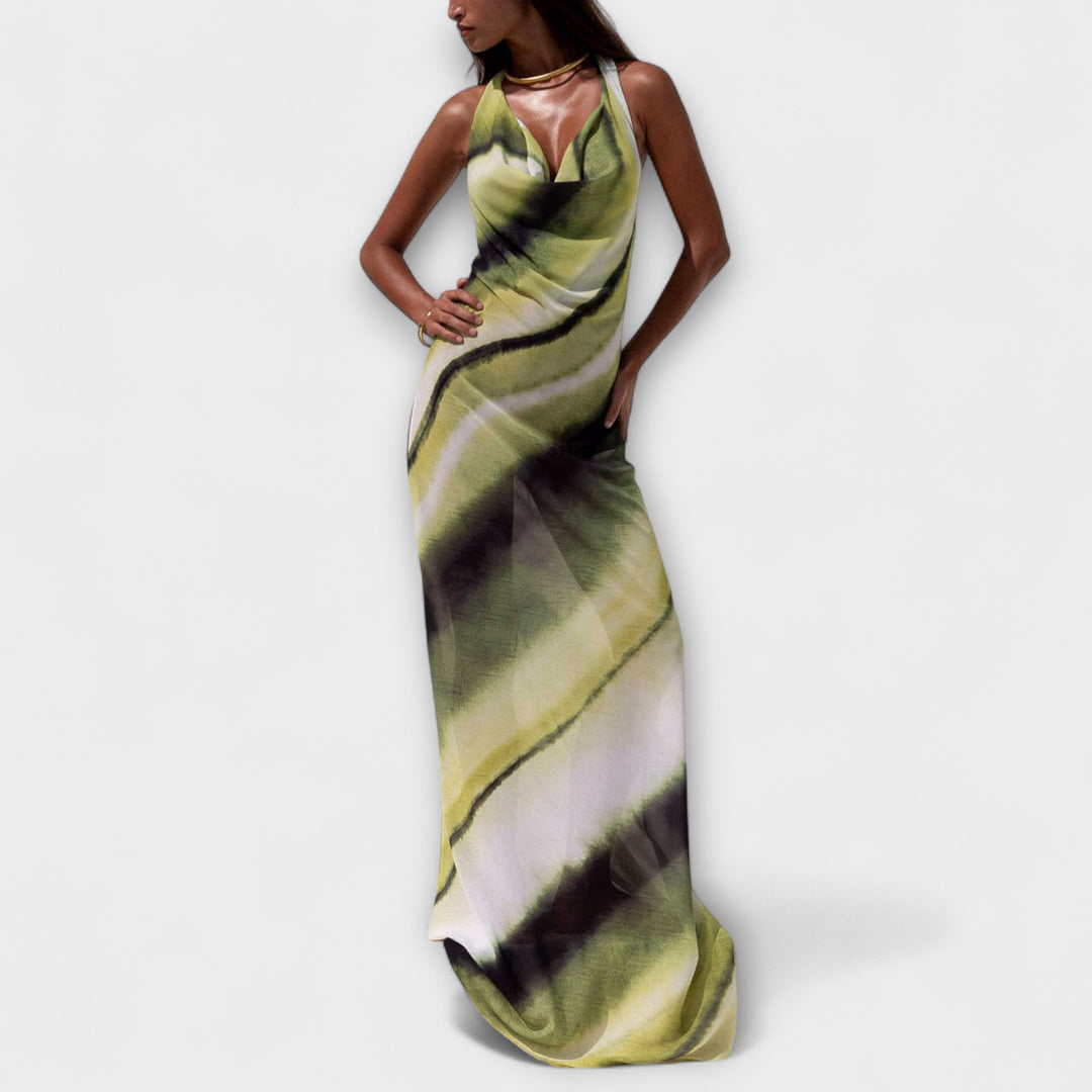 Robe maxi classique avec dégradé et tie-dye