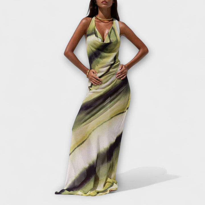 Robe maxi classique avec dégradé et tie-dye