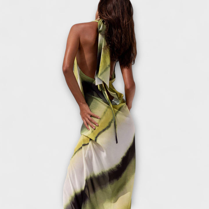 Robe maxi classique avec dégradé et tie-dye
