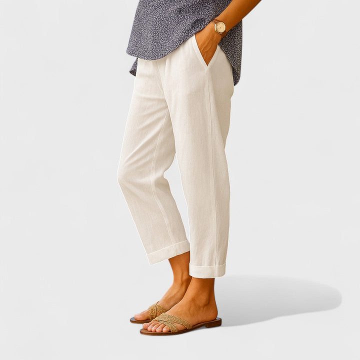 Otýlie - Pantalons d'Été en Lin et Coton