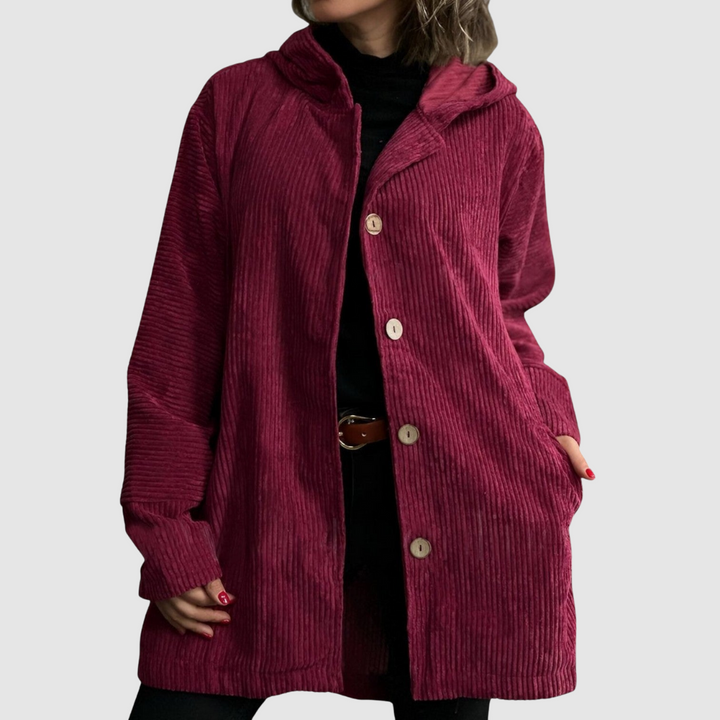 Stella - Veste en velours confortable avec capuche