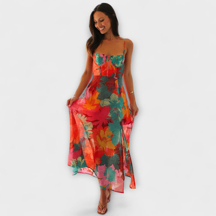 Audrey - Robe à imprimé floral pour femmes - Élégante et attrayante