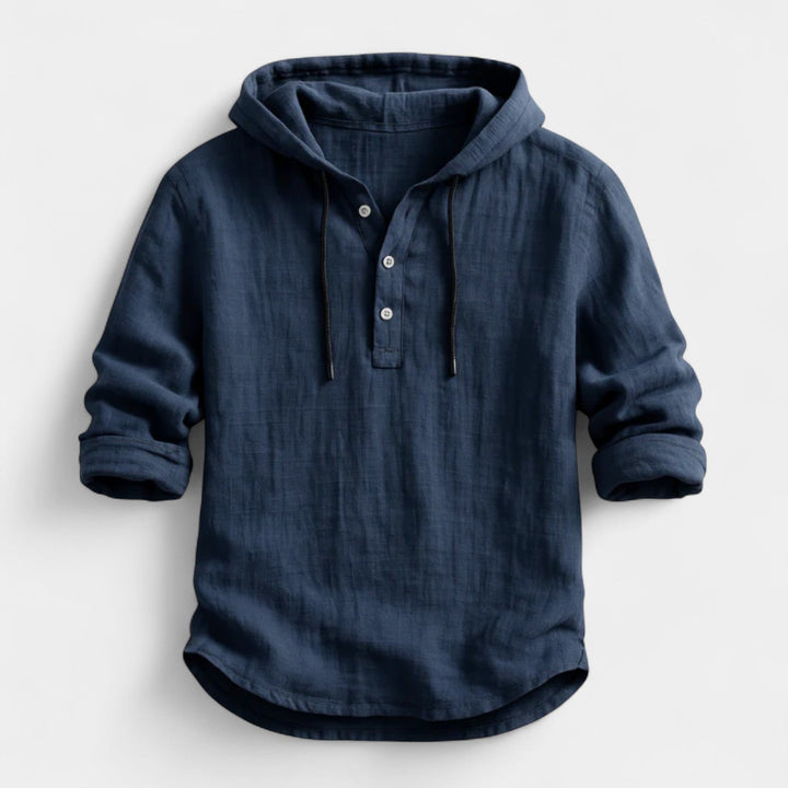 Adam – Chemise en lin avec capuche