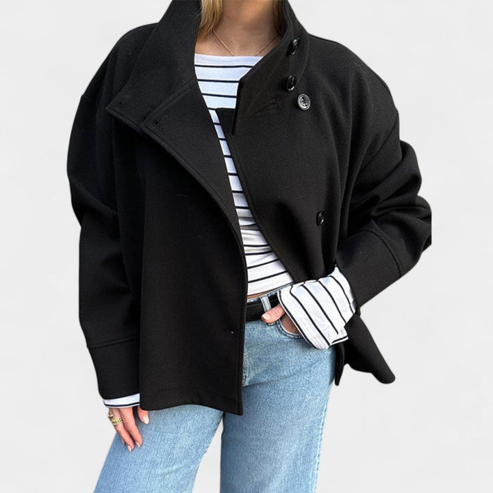 Lucie – Manteau court à double boutonnage