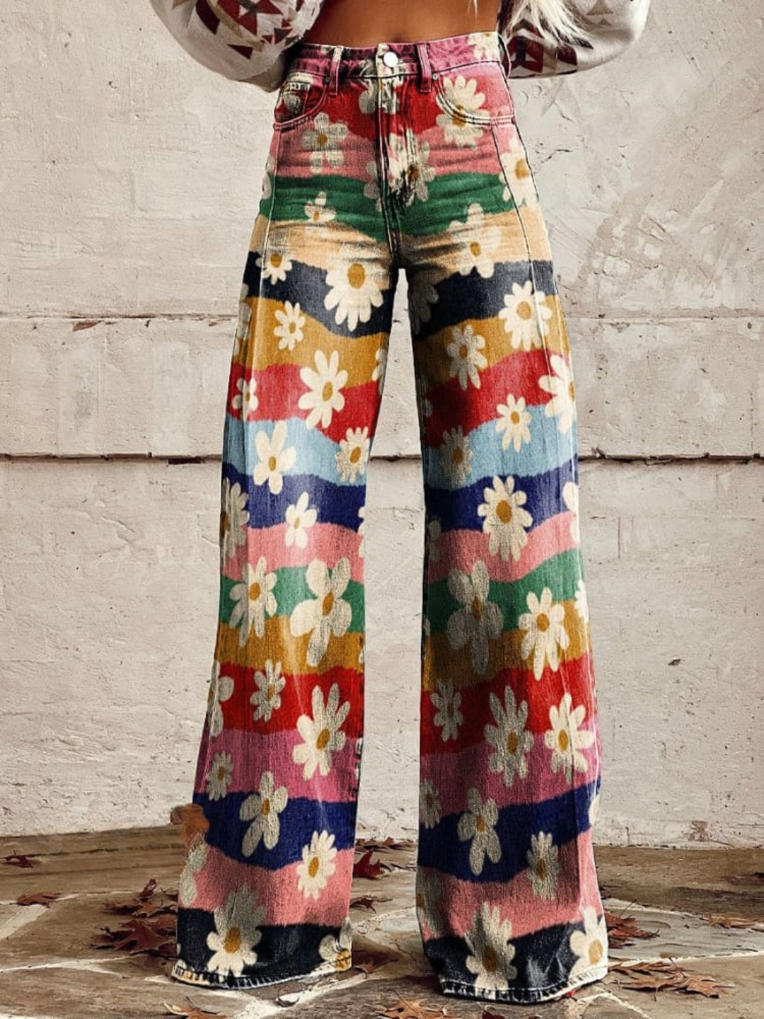Dana - Pantalons fleuris élégants