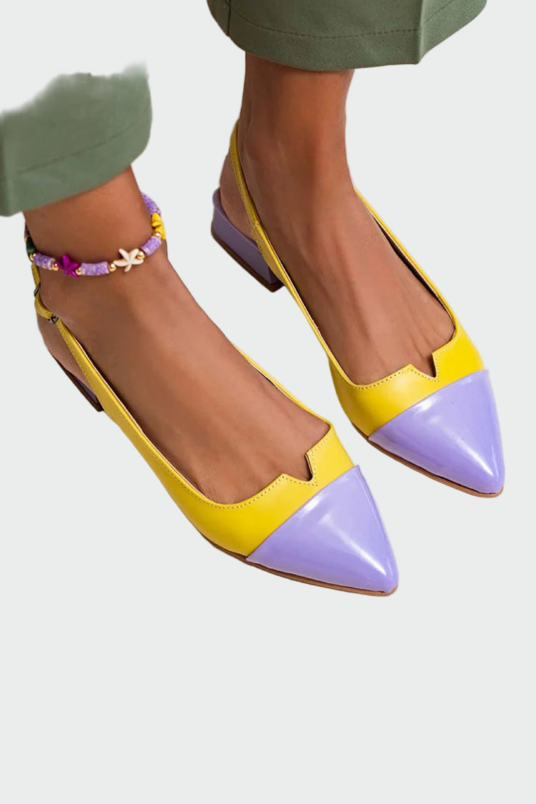 Karolína Élégantes Ballerines Pointues avec Sangle Arrière