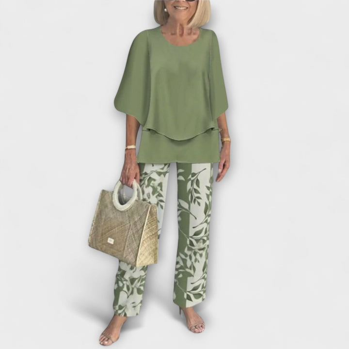 Rosamund - Ensemble moderne avec blouse confortable et pantalon