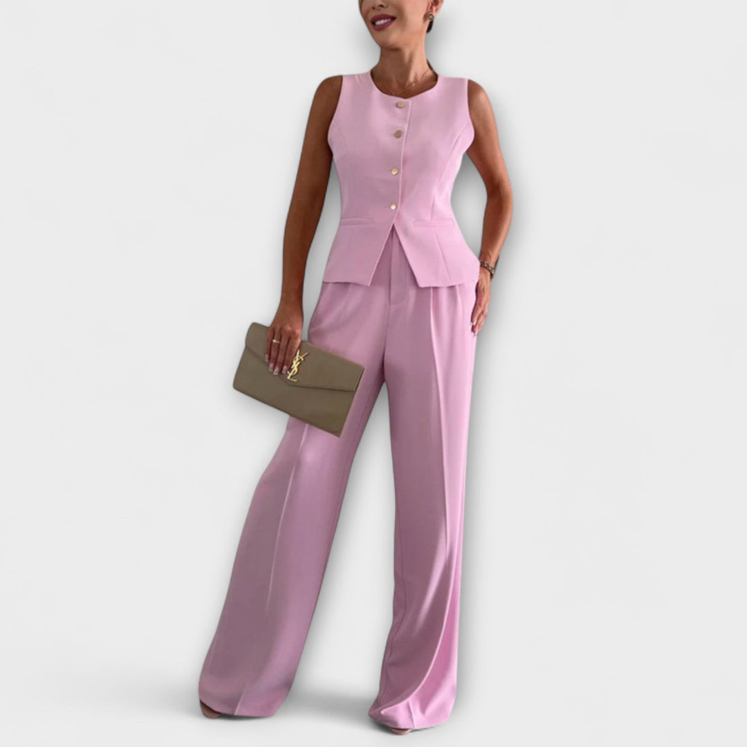 Wilhelmina - Top élégant sans manches et pantalon