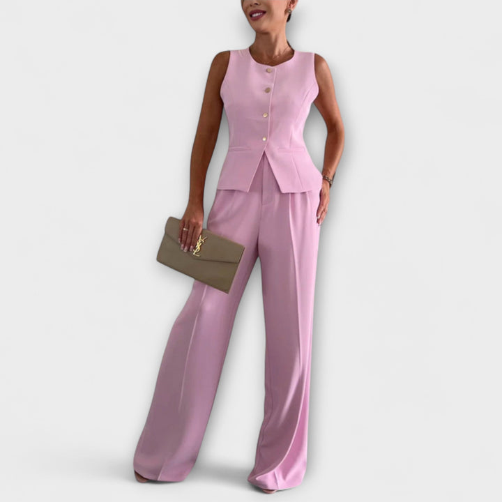 Wilhelmina - Top élégant sans manches et pantalon