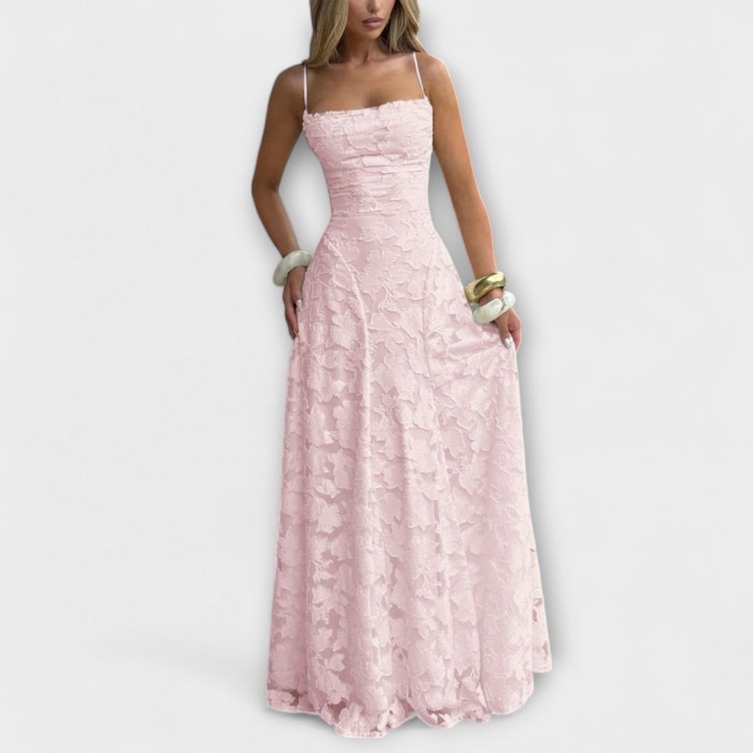 Emberly - Robe maxi élégante en tissu jacquard