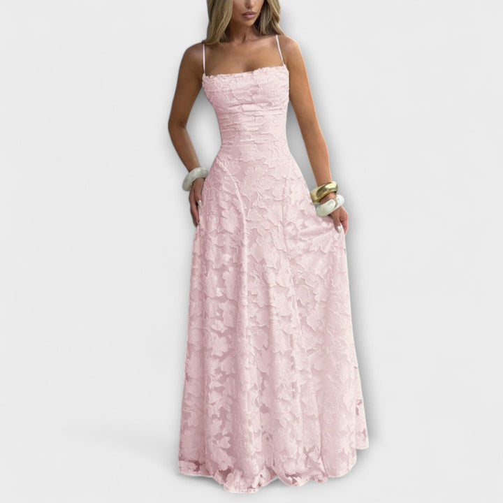 Emberly - Robe maxi élégante en tissu jacquard