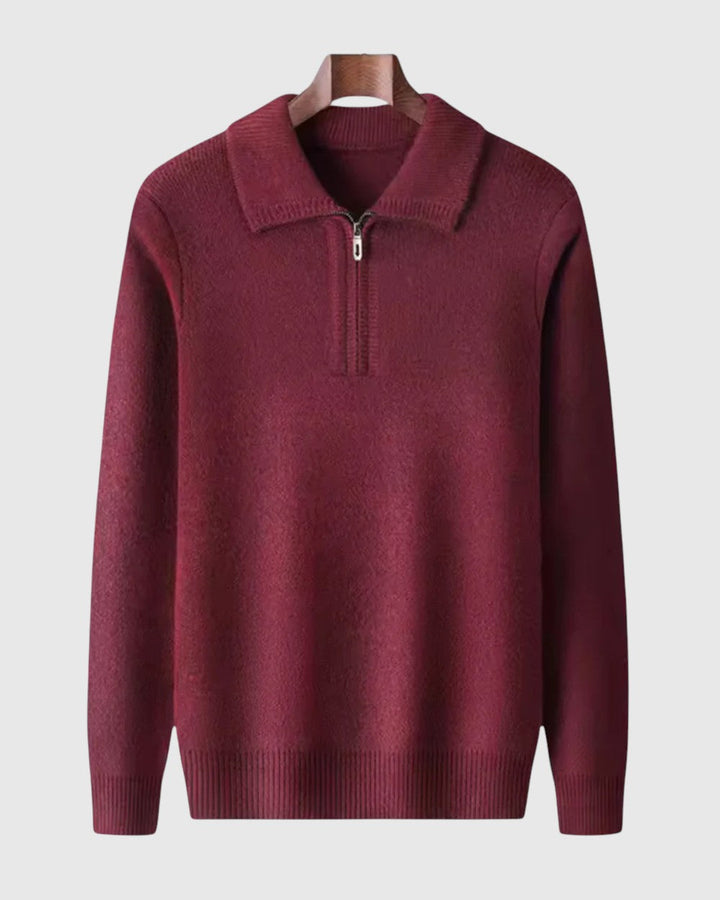 Libuše - Pull en cachemire avec zip quart Gstaad
