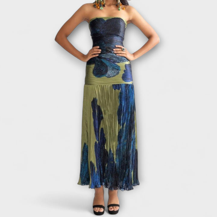 Noelle - Robe Midi Sans Bretelles