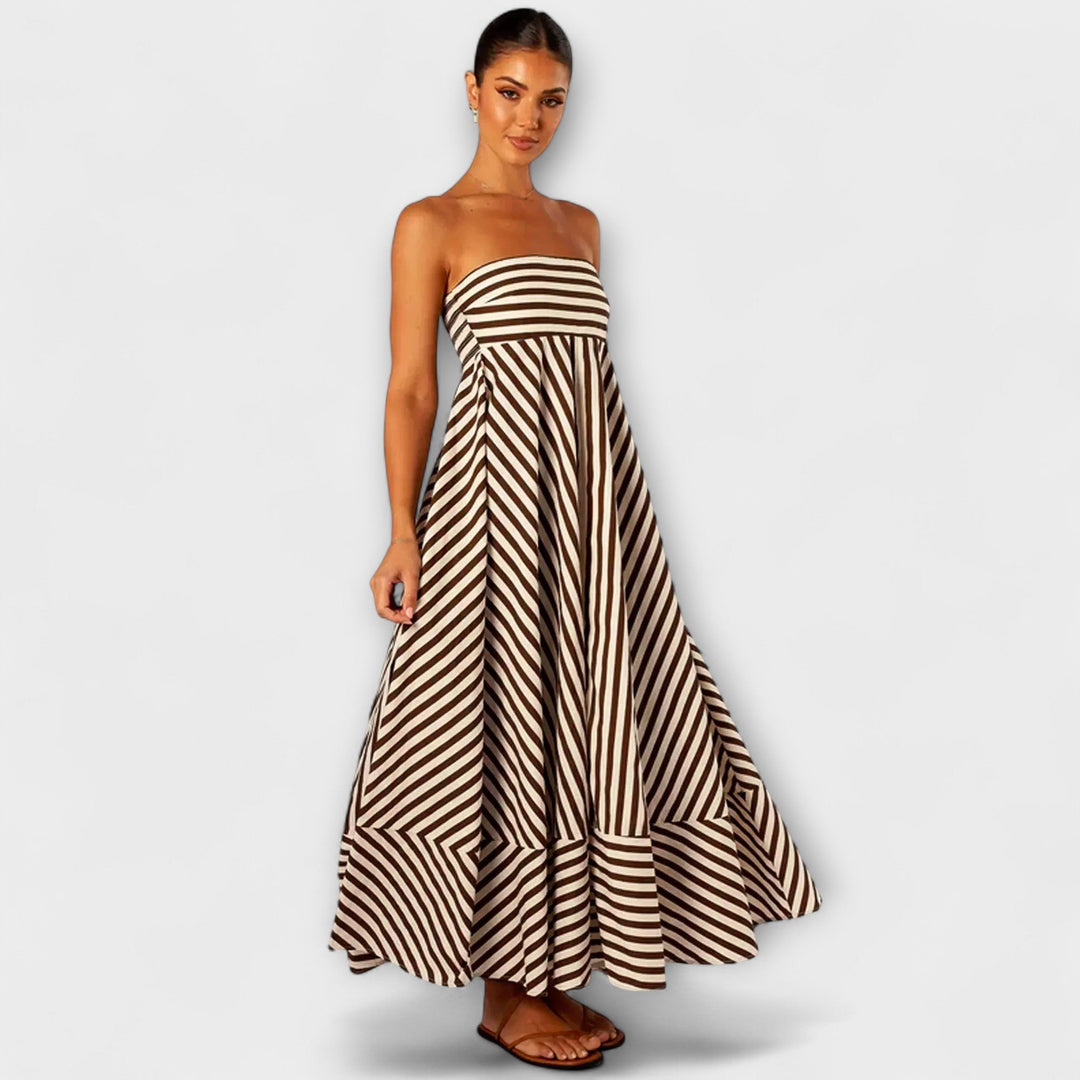 Maxi robe Nocturnal Charm avec volants
