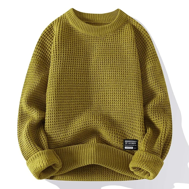 Eric – Pull pour homme premium Lyon avec texture miel pour élégance et confort
