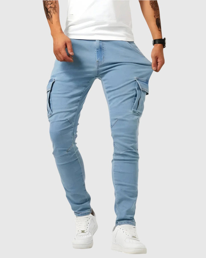 Marino – Pantalons cargo avec stretch
