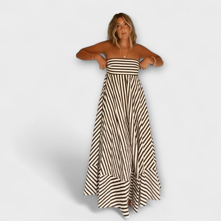 Maxi robe Nocturnal Charm avec volants